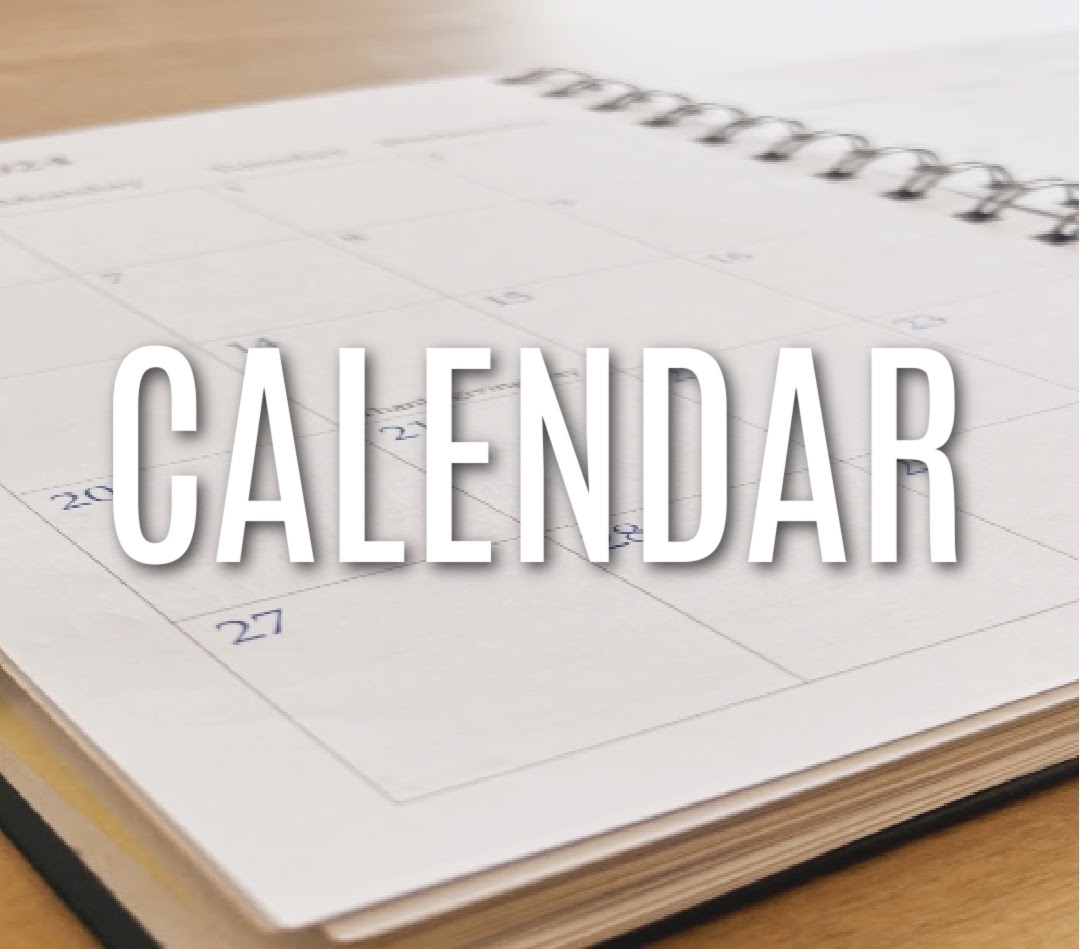 calendar picture faded with white letters